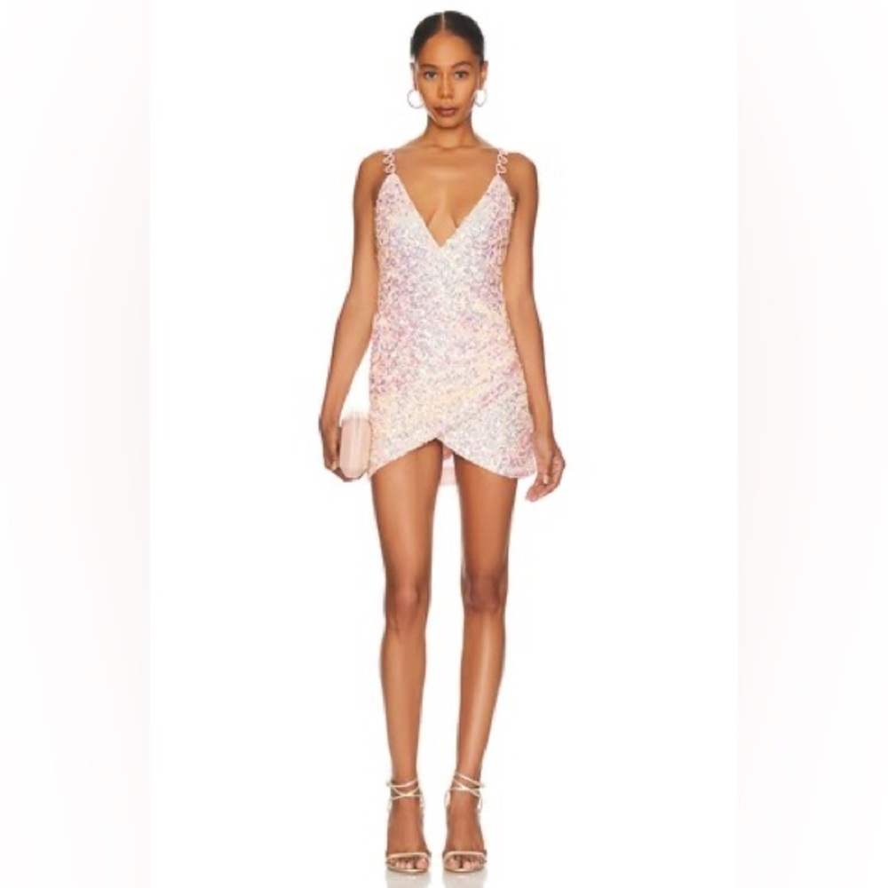 MAJORELLE by REVOLVE Trish Sequin Mini Dress in Iridescent Multi in size Medium